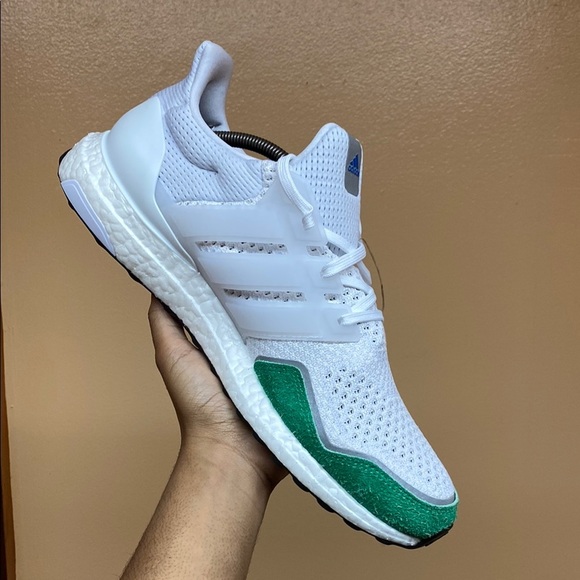 Adidas Ultra Boost 1.0 DNA Cloud White Green Running Sneakers - Picture 12 of 17